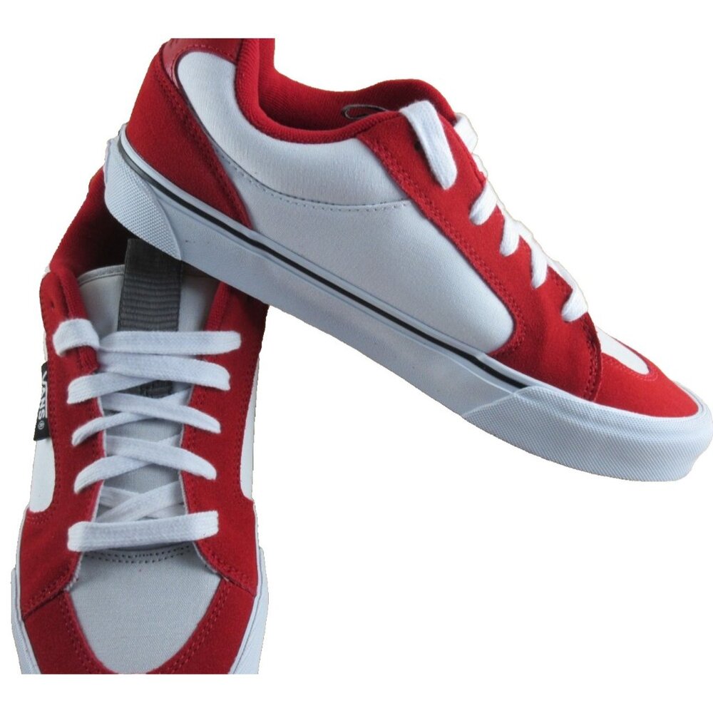 Vans Men's Chukka Push Red True White Canvas Suede shoes Size 11.5 NIB - Picture 4 of 7